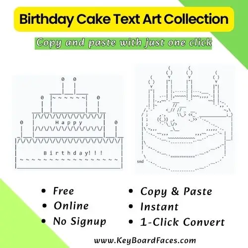 Birthday Cake Text Art
