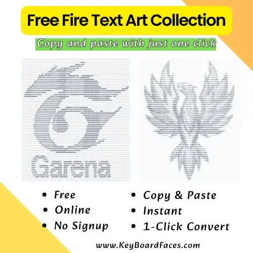 Free Fire Text Art