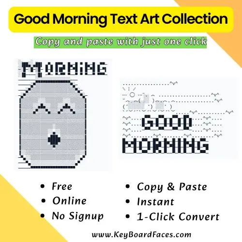 Good Morning Text Art