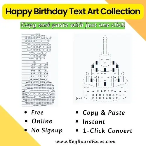 Happy Birthday Text Art