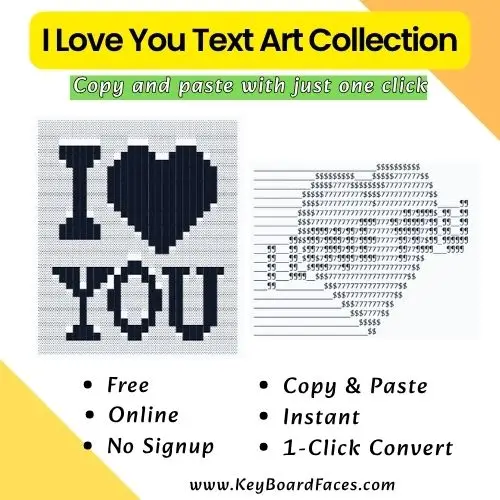 I Love You Text Art