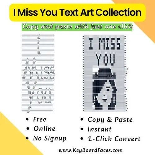 I Miss You Text Art