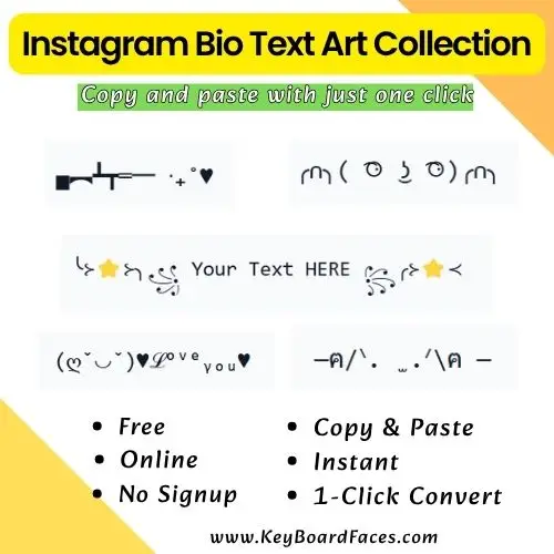 instagram bio Text Art