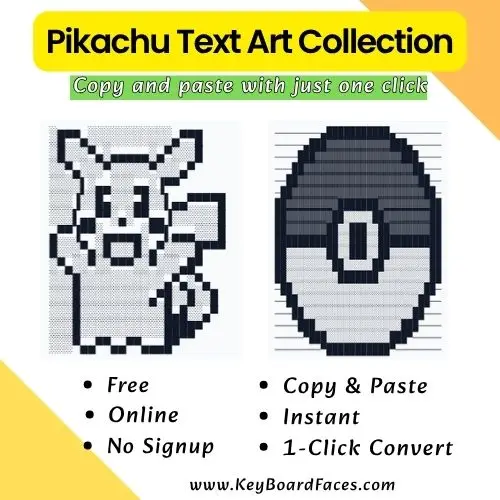 Pikachu Text Art