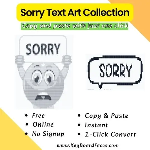 Sorry Text Art