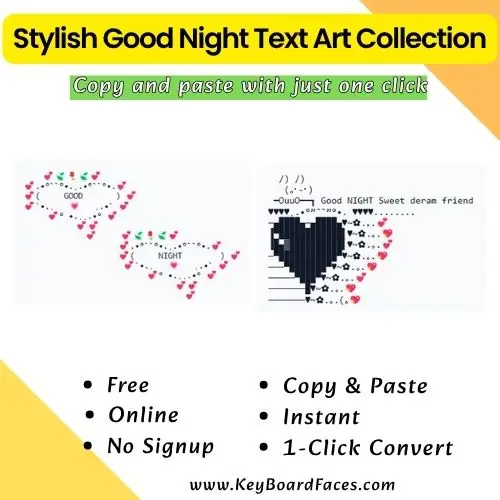 Stylish Good Night Text Art