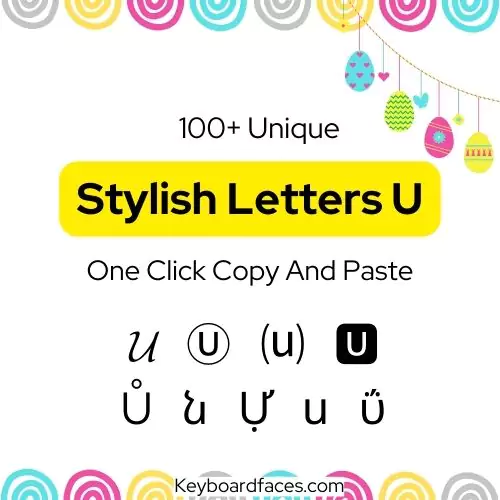 Stylish Letter U