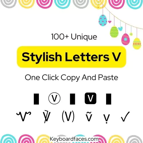 Stylish Letter V