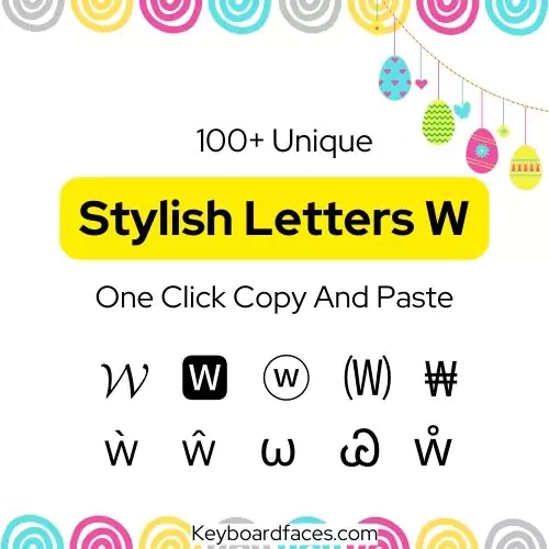 Stylish Letter W